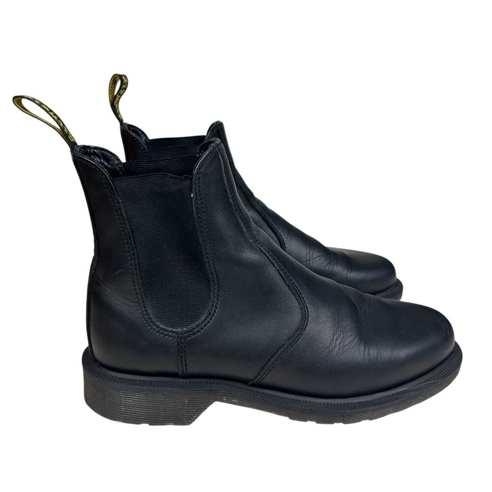 Dr. Martens Laura Black Smooth Leather Pull On Chelsea Boots 8 - Picture 2 of 7